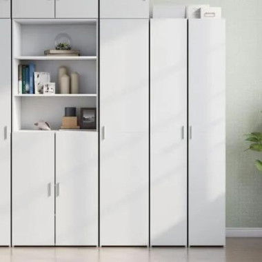 Highboard White 40x42.5x185 cm Engineered Wood