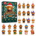 Highland Cow Advent Calendar 2026, 24 Days with 24 Flat 2D Acrylic Hanging Ornaments, Christmas Tree Decorations, Block Style Cow Designs. Available at Crazy Sales for $14.99