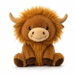Highland Cow Stuffed Animal, 28CM Highland Cow Plush Toy, Soft Farm Animal Cattle Plushie Gift for Kids Boys Girls. Available at Crazy Sales for $16.95