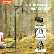 Detailed information about the product Hitch Mounted Deer Hoist, 400 lbs Load Capacity, Hitch Game Hoist, Truck Hitch Deer Hoist with Winch Lift Gambrel Set, 2-inch Hitch Receiver, Adjustable Height & 360 Degrees Swivel, Carbon Steel