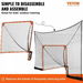 Hockey and Lacrosse Goal Backstop with Extended Coverage 12'x9' Lacrosse Net Complete Accessories Training Net Quick Easy Setup Backyard Lacrosse Equipment. Available at Crazy Sales for $89.95