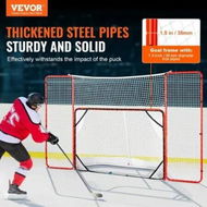 Detailed information about the product Hockey Goal with Backstop and Targets Street Outdoor Steel Hockey Net 72'