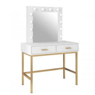 Detailed information about the product Hollywood Light Mirror Make Up Vanity Dressing Table W/Tabletop,2 Spacious Drawers Anti-Corrosion