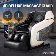 Detailed information about the product HOMASA 4D Electric Massage Recliner Chair Zero Gravity Massager Off White