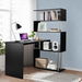 Home Office Computer Desk Corner Table Tier Bookshelf Storage L-Shaped Rotating Table Black. Available at Crazy Sales for $129.97