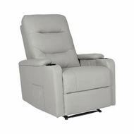Detailed information about the product Home Recliner Chair - PU Leather Sofa Lounge Armchair DAKOTA GREY