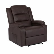 Detailed information about the product Home Recliner Chair - PU Leather Sofa Lounge Armchair MARLO BROWN