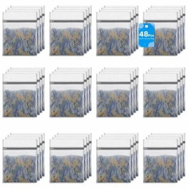 Honeycomb Mesh Laundry Bags for Delicates 40x30 cm Washing Bags for Bras,Lingerie,Socks,Baby Clothes - Gentle Wash Protection with Zipper Closure 48Pack
