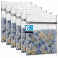 Detailed information about the product Honeycomb Mesh Laundry Bags for Delicates 40x30 cm Washing Bags for Bras,Lingerie,Socks,Baby Clothes - Gentle Wash Protection with Zipper Closure 6Pack