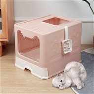 Detailed information about the product Hooded Cat Litter Box Enclosed Large Kitty Toilet Litter Scoop With shovel Foldable Tray Disassemble