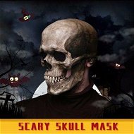 Detailed information about the product Horror Halloween Full Head Skull Mask with Moving Jaw Realistic Human Skeleton Mask Halloween Party Headgear Props (Brown)