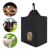 Detailed information about the product Horse Hay Bag,Hay Feeder for Horses Sheep Cow,Premium Durable Small Front Hole Bags,Tote Bag for Sheep and Cow Horse Color Black