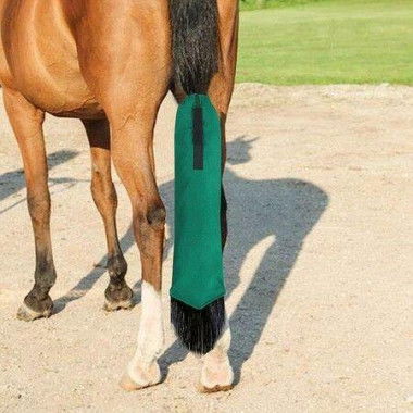 Horse Tail Bag Horse Tail Wrap With Fringe Non-Slip Black Guard Horse Tail Fly Swisher Decor Horse Tail Extensions (Green).