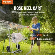 Detailed information about the product Hose Reel Cart 200ft. Heavy Duty Garden Water Yard Planting w/ Wheels