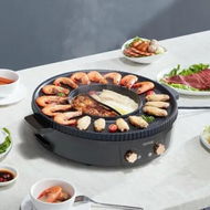 Detailed information about the product Hot Pot with Grill 1800W 2-in-1 Electric Smokeless Grill and Hot Pot