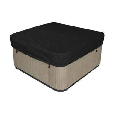 Hot Tub Cover Square Garden Spa Replacement Waterproof UV Protected Rectangular Outdoor 218x218x30cm Black Durable