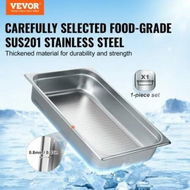 Detailed information about the product Hotel Pan Full Size Anti-Jam Steam Pan 0.8mm Thick Stainless Steel Restaurant Steam Table Pan 4-Inch Deep Commercial Table Pan Catering Storage Food Pan