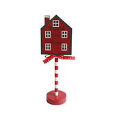 Detailed information about the product House LED Santa Stop Pole Sign Christmas Tabletop Decor Indoor/Outdoor Home Office Party Christmas Street Sign Housewarming Gift