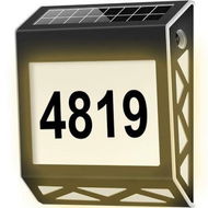 Detailed information about the product House Numbers Solar Powered Address Sign, Waterproof Warm LED Illuminated address Plaques house numbers Smart Switch for Home Yard, Outdoor Walls