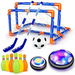 Hover Soccer Ball for Kids,4-In-1 Air Floating Soccer Toy Set,Rechargeable Hover Soccer & Hockey Ball with LED Light,Age3+. Available at Crazy Sales for $34.99