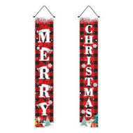 Detailed information about the product HTX2304220 Christmas Couplet Holiday Party Decorations Porch Flag Door Curtain Christmas Couplet(180*30cm)