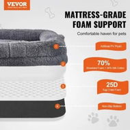 Detailed information about the product Human Dog Bed 1820x1220x254 mm Large Human Size Dog Bed Washable PV Velvet