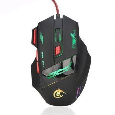 HXSJ H100 3200DPI Wired Optical Game Mouse With Exchanged Mode Breathing Light