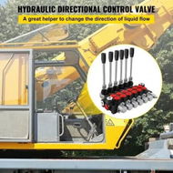 Detailed information about the product Hydraulic Directional Control Valve 6 Spool Hydraulic Spool Valve 11 GPM Hydraulic Loader Valve 3600 PSI Directional Control Hydraulic Valves & Controls