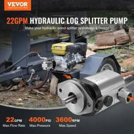 Detailed information about the product Hydraulic Log Splitter Pump 22GPM 2 Stage 4000PSI Wood Log Splitter Pump 1'' Inlet 3/4'' NPT Outlet 3600 RPM Aluminum Hydraulic Gear Pump