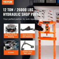 Detailed information about the product Hydraulic Shop Press 12 Ton with Press Plates H-Frame Benchtop Press Stand