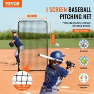 Detailed information about the product I Screen Baseball for Batting Cage 7x4 ft Baseball Softball Safety Screen Body Protector Portable Batting Screen with Carry Bag & Ground Stakes Heavy Duty