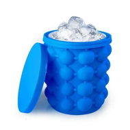 Detailed information about the product Ice Cube Mold, Silicone Ice Bucket with Lid,Press Type,Easy Release Ice Trays,Ice Cube Maker for Frozen Cocktails,Whiskey