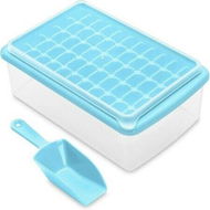 Detailed information about the product Ice Cube Tray Lid and Bin,Easy Release 55 Mini Nugget Ice Cube Mold Trays,Scoop,for Iced Coffee Cocktails and Ice Crushers Blue