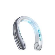 Detailed information about the product Ice Hanging Neck Fan Cool Outdoor Sports Portable USB Mini Neck Fan Summer Christmas Birthday Kids Gift COL Gray