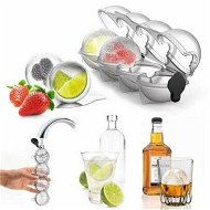 Detailed information about the product Ice Mold 4-Cavity Whiskey Cocktail Tray Reusable Round Ice Cube Ball Mould With Lid For Home Bar