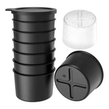 Ice Mold Accessory for KitchenAid Shave Ice Attachment, Reusable Plastic Ice Molds with Lids for Kitchenaid Ice Shaver Attachment, 8PCS