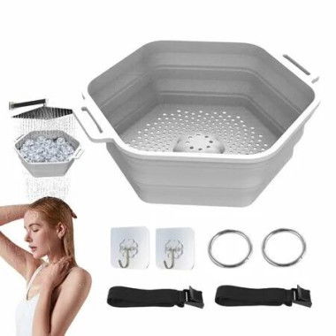 Ice Shower Rapid Cooling Portable Ice Bath Barrel Silicone Foldable Ice Bath Chiller For Athletes Relax Bathroom Accessories Color White