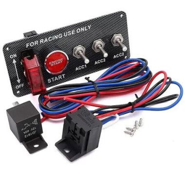 Ignition Switch Racing Car Panel 12V Engine Start Button LED Toggle Vehicle Car Truck Accessories 5 Function Motorsport Upgrade