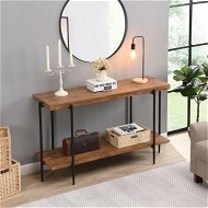 Detailed information about the product IHOMDEC Extra Long Console Sofa Table Rustic 135cmW Rustic Dark Brown