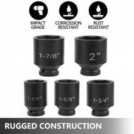 Detailed information about the product Impact Socket Set 3/4 Inches 22 Piece Deep Impact Sockets, Socket Assortment 3/4 Inches Drive Socket Set Impact Standard SAE Sizes 7/8 Inches to 2 Inches Includes Adapters and Ratchet Handle