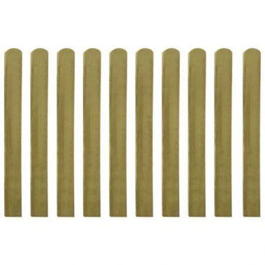 Impregnated Fence Slats 10 pcs Wood 100 cm