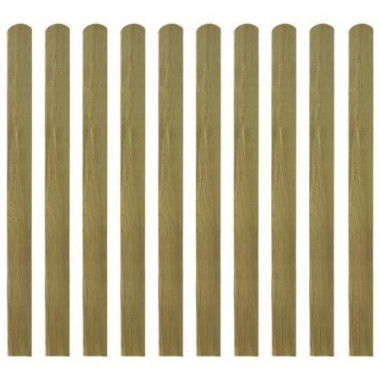 Impregnated Fence Slats 10 pcs Wood 120 cm