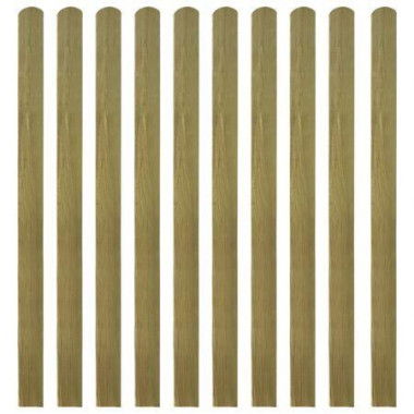 Impregnated Fence Slats 10 pcs Wood 140 cm