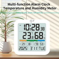 Detailed information about the product Indoor Hygrometer Thermometer, Desktop Digital Thermometer with Temperature and Humidity Monitor with Alarm clock For Home Garage Greenhouse