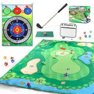 Detailed information about the product Indoor Outdoor Golf Chipping Game Set with Sticky Balls & Fun Game Mat