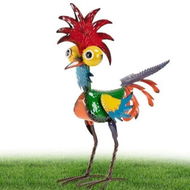 Detailed information about the product Indoor/Outdoor Wacky Metal Rooster Yard Statue Decoration,8.7 Inch Tall 3D Colorful Metal Chicken Yard Art Decor for Garden Backyard Patio Lawn