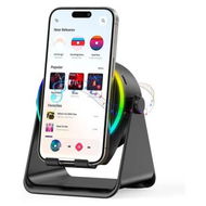 Detailed information about the product Induction Speaker, 4 in 1 Speaker Phone Stand with RGB Light, 360 Degree Rotation Phone Holder for Men Women, Black