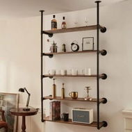 Detailed information about the product Industrial Pipe Shelf 5 Tier 2PCS 11.8in W Wall-Mount Planks NOT Included