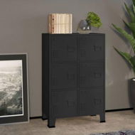 Detailed information about the product Industrial Storage Chest Black 75x40x115 Cm Metal