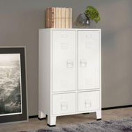 Detailed information about the product Industrial Wardrobe White 67x35x107 Cm Steel